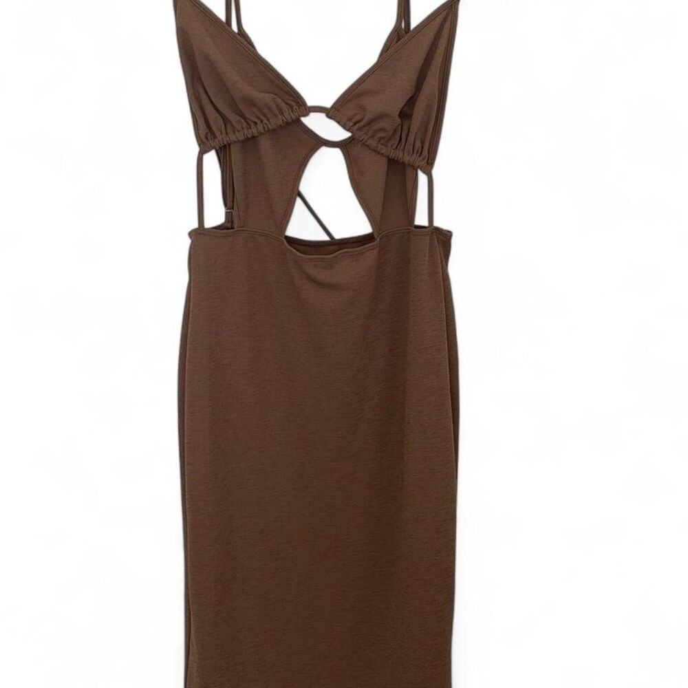 Shein Women's Brown Cut Out Dress Size L